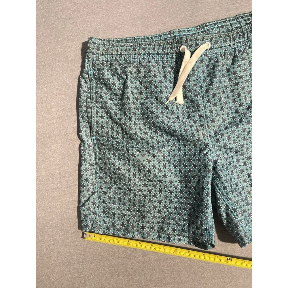 Men's Swim Trunks Size‎ Medium Blue Pattern Beach Pool Quick Dry Shorts